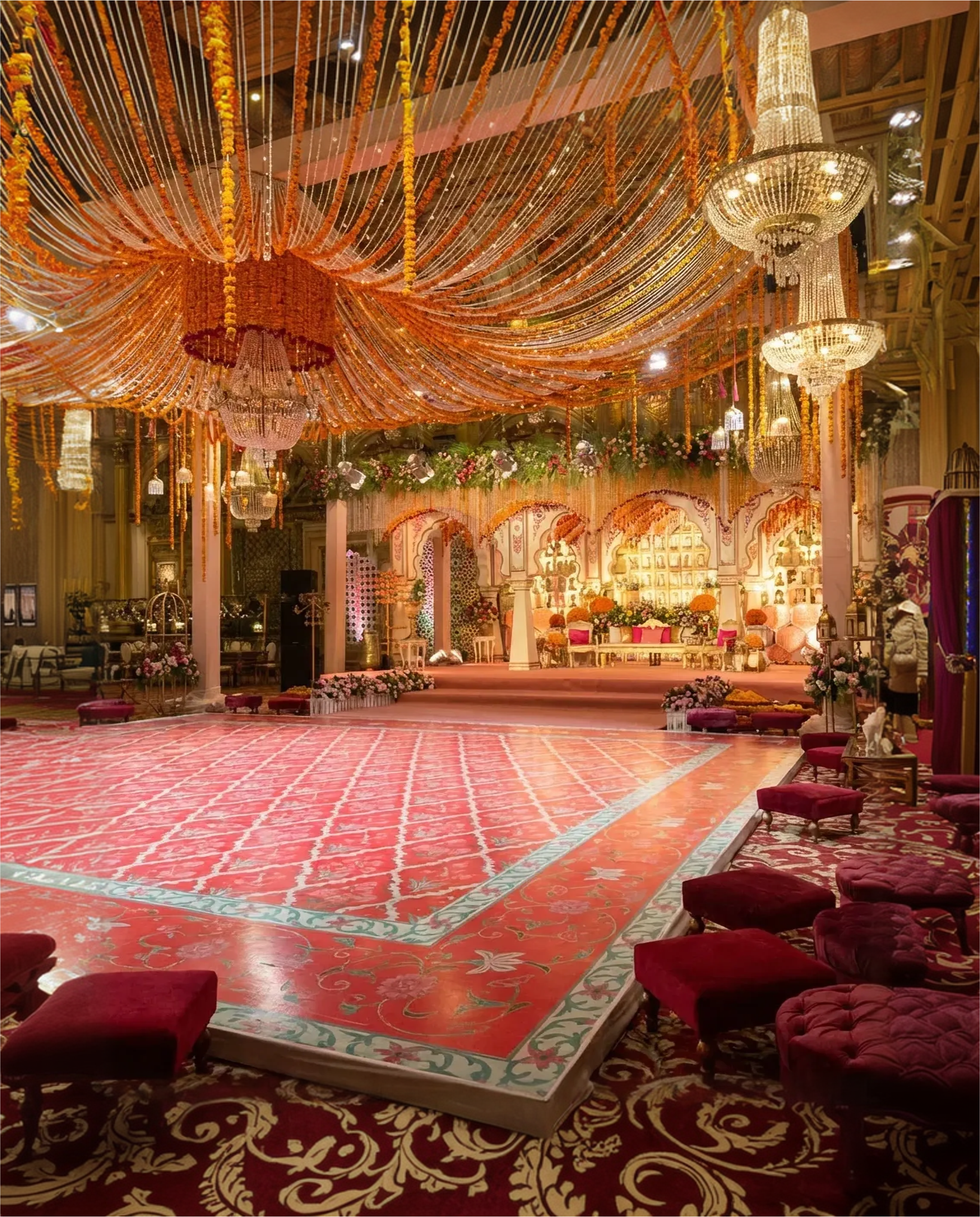 Image showcasing a cultural vibrant mehendi decor by Bazouq Events